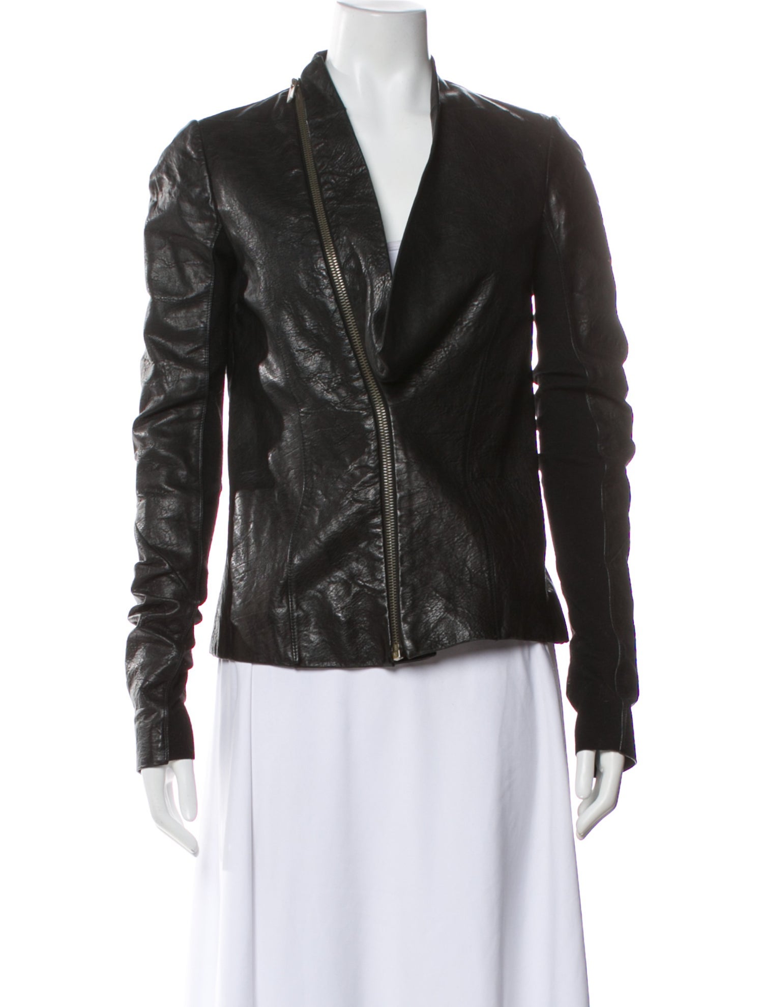 Rick Owens Leather Biker Jacket