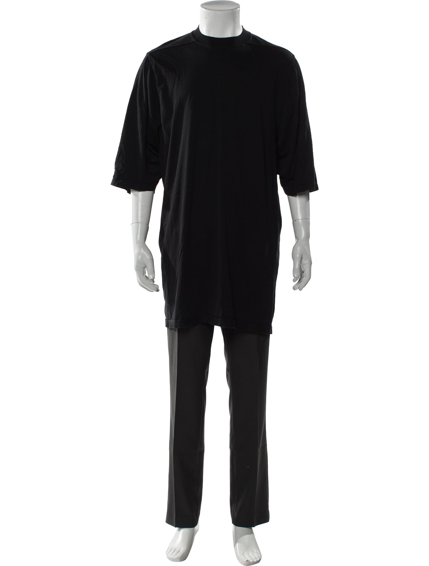Rick Owens Mock Neck Short Sleeve T-Shirt