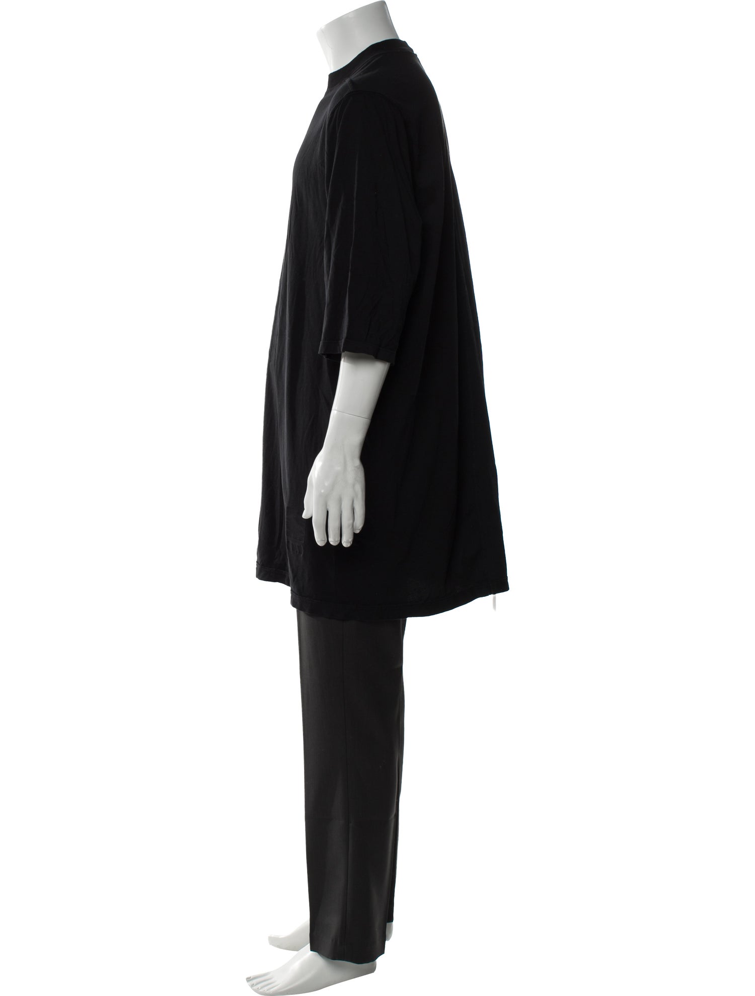 Rick Owens Mock Neck Short Sleeve T-Shirt