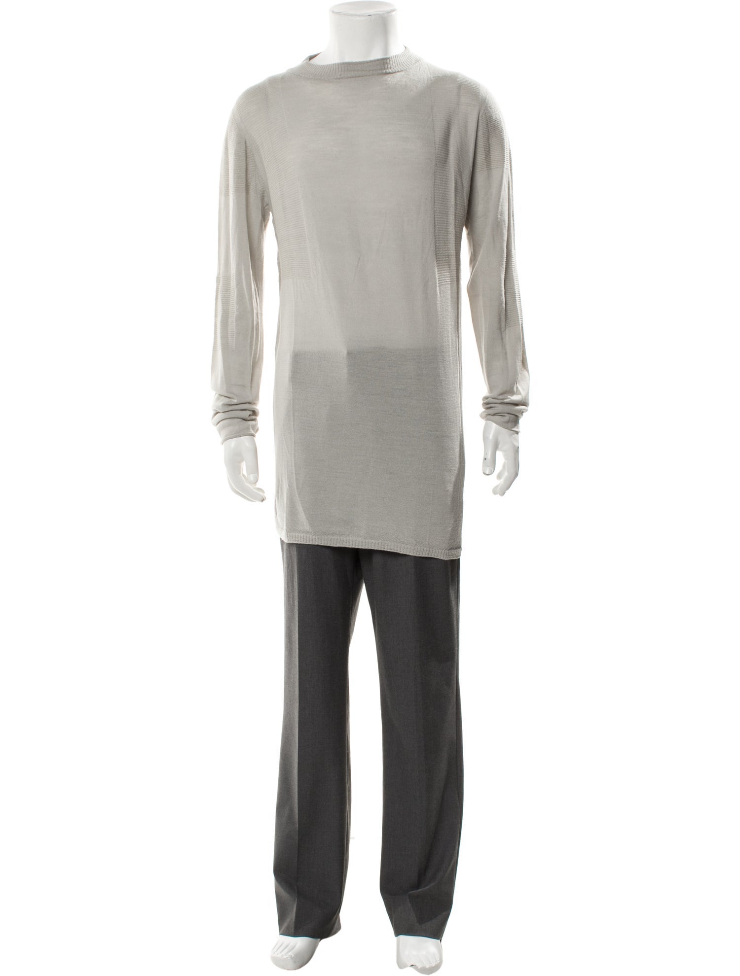 Rick Owens Virgin Wool Mock Neck Pullover