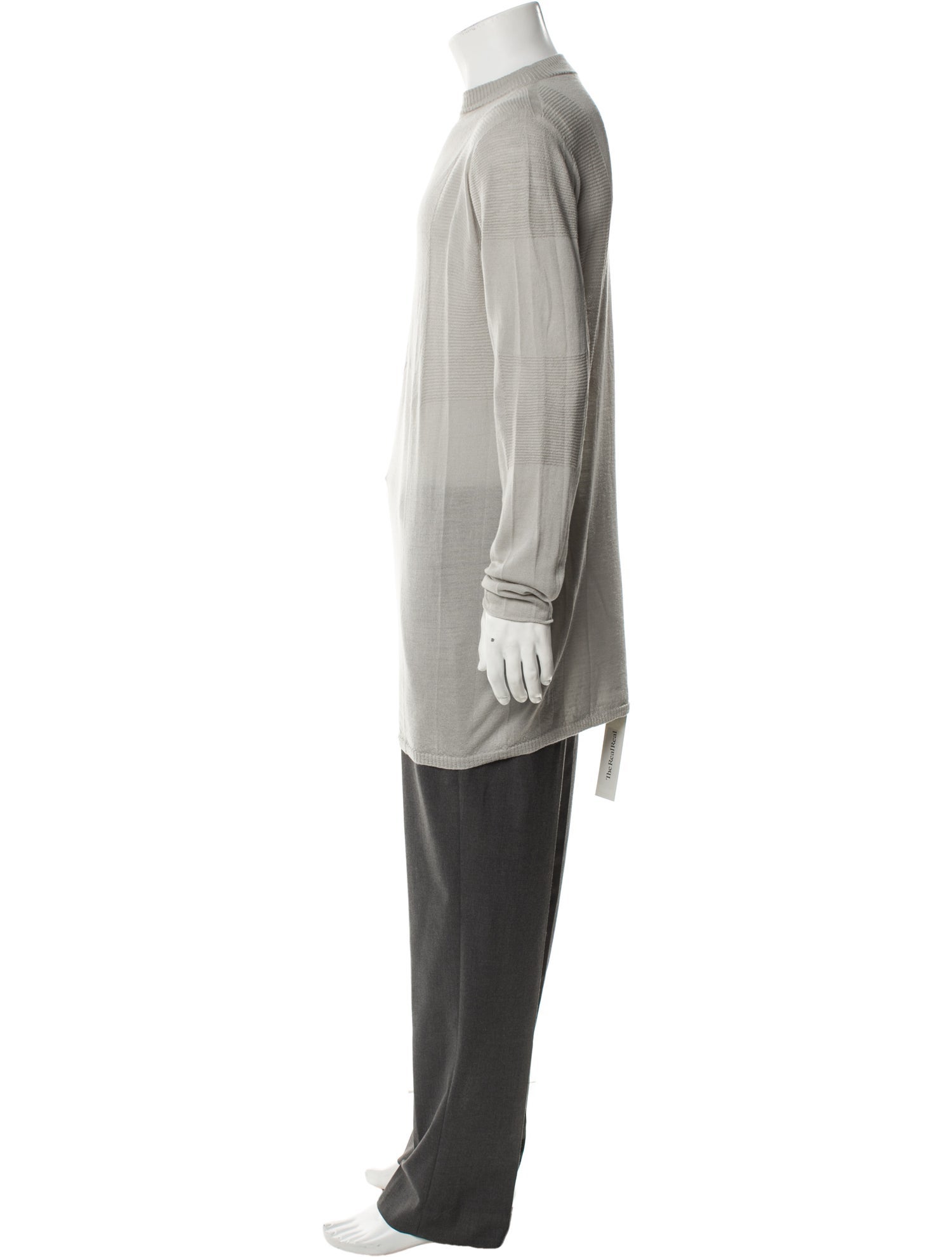 Rick Owens Virgin Wool Mock Neck Pullover