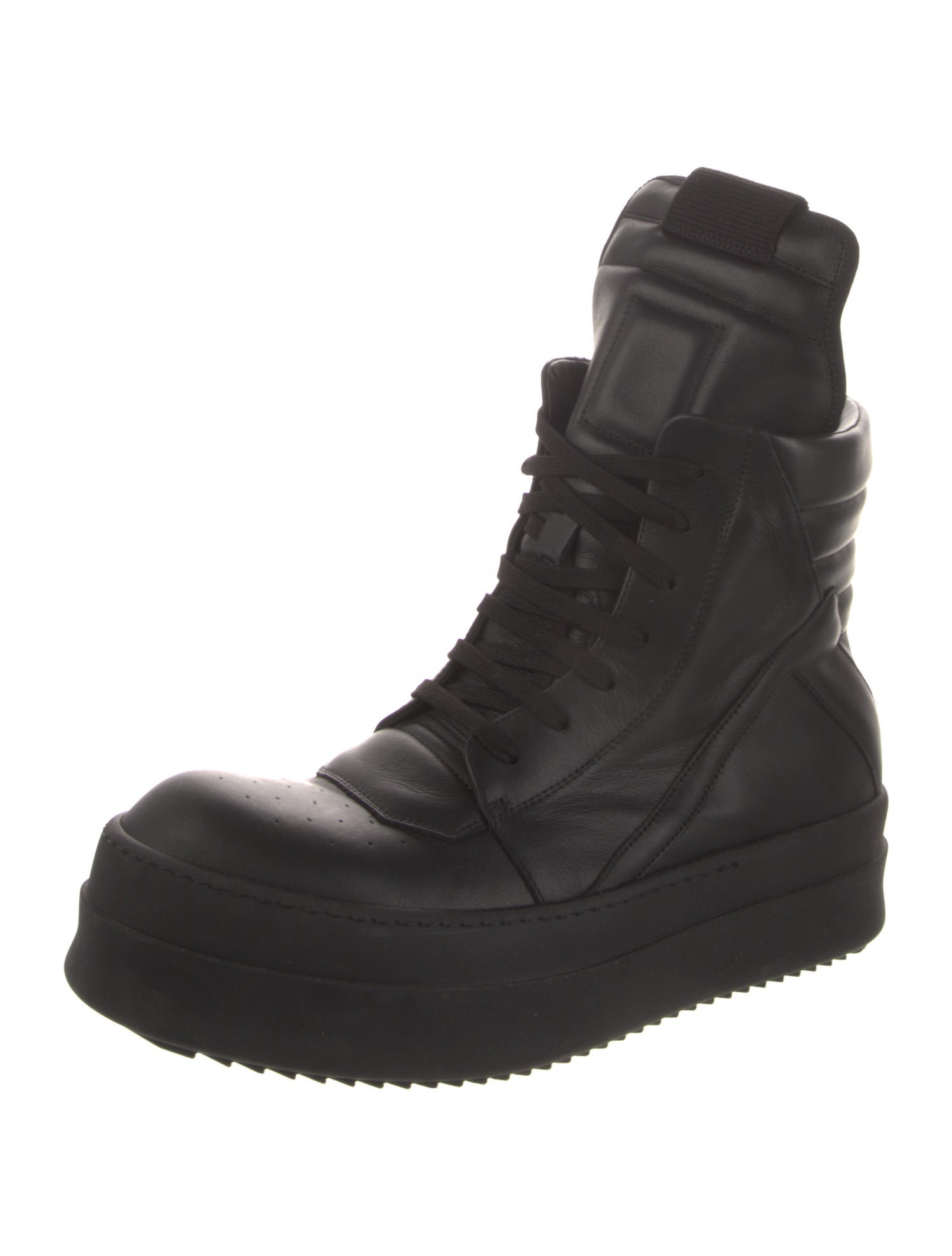 Rick Owens Leather Lace-Up Boots