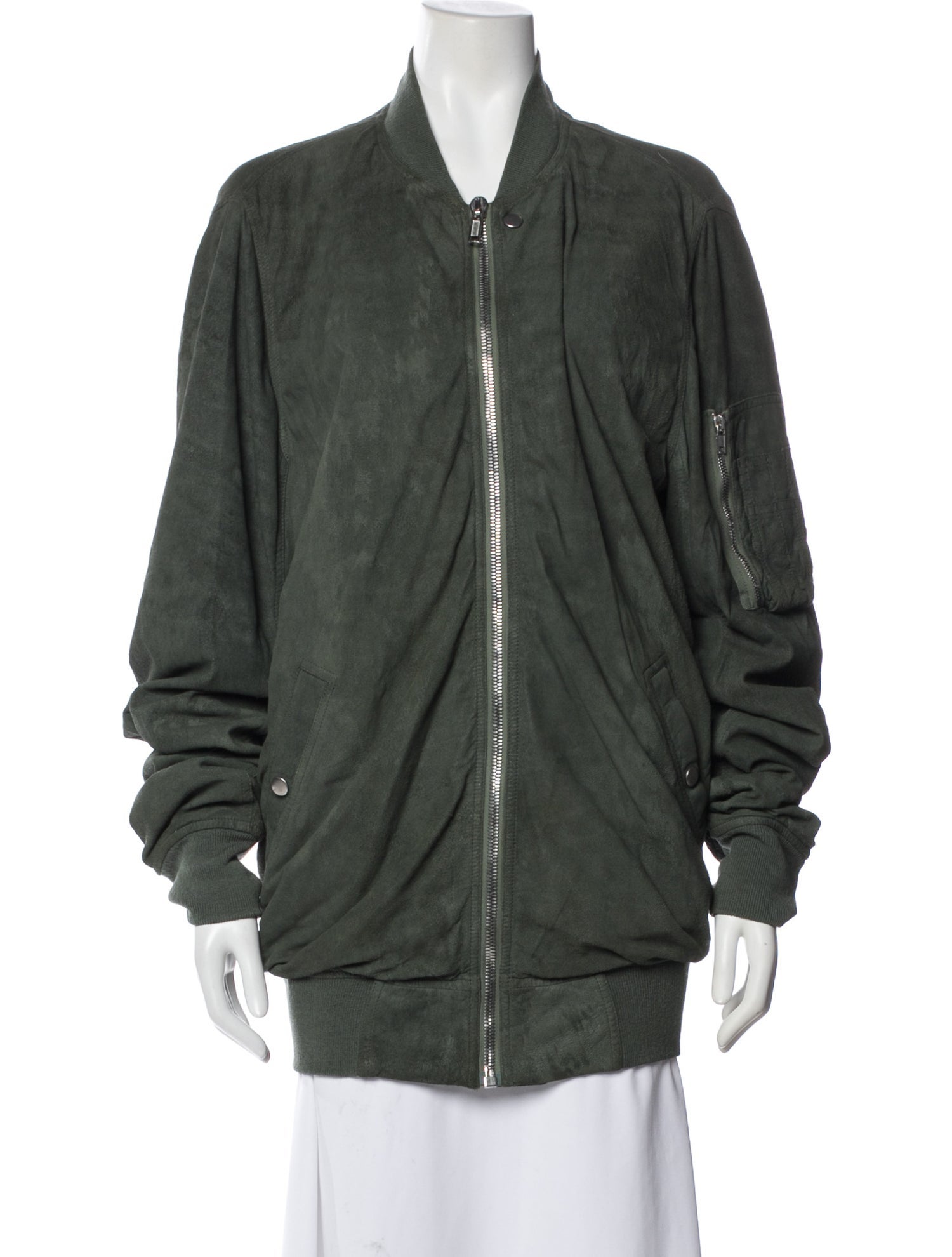 Rick Owens Lamb Leather Bomber Jacket