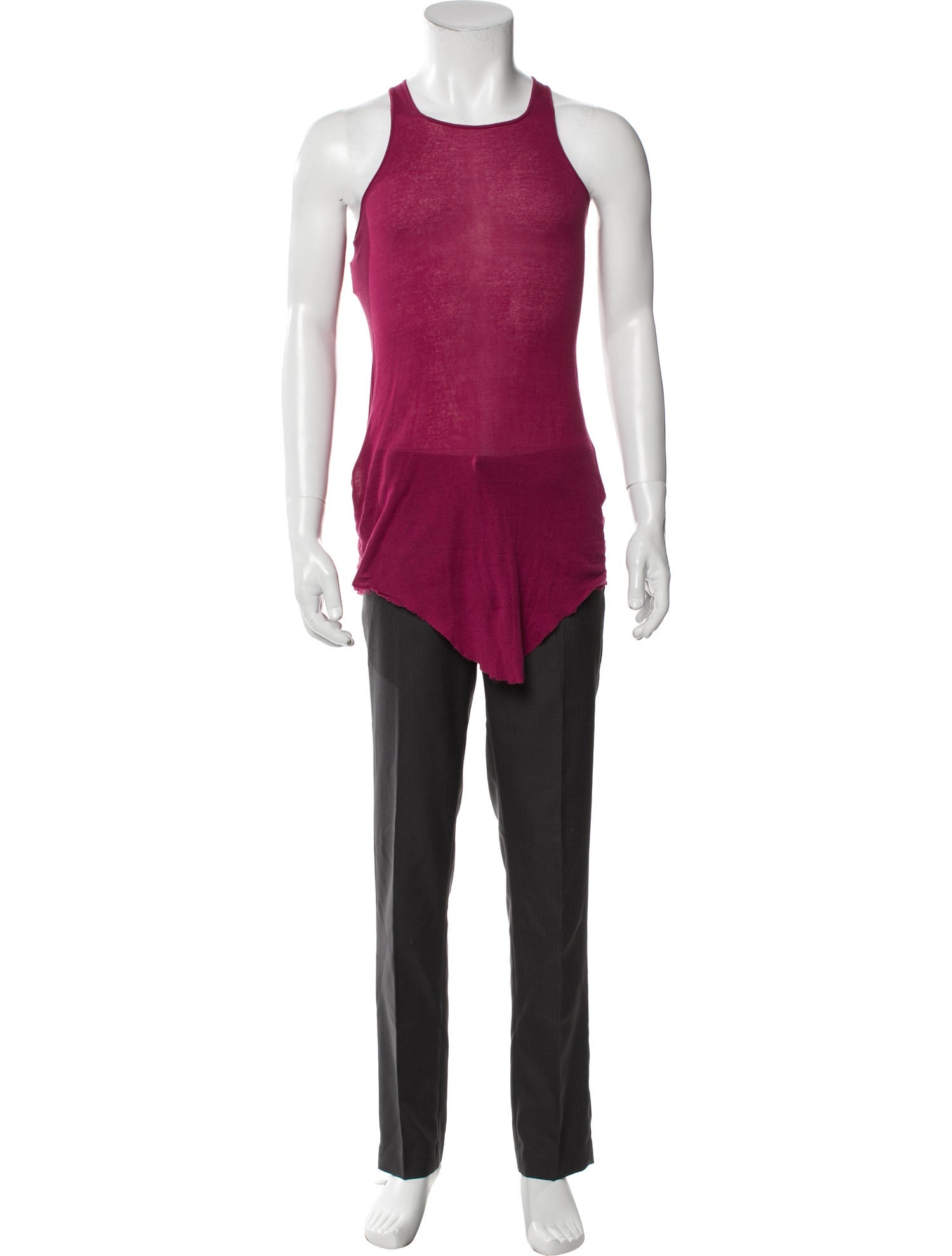 Rick Owens Crew Neck Sleeveless T-Shirt