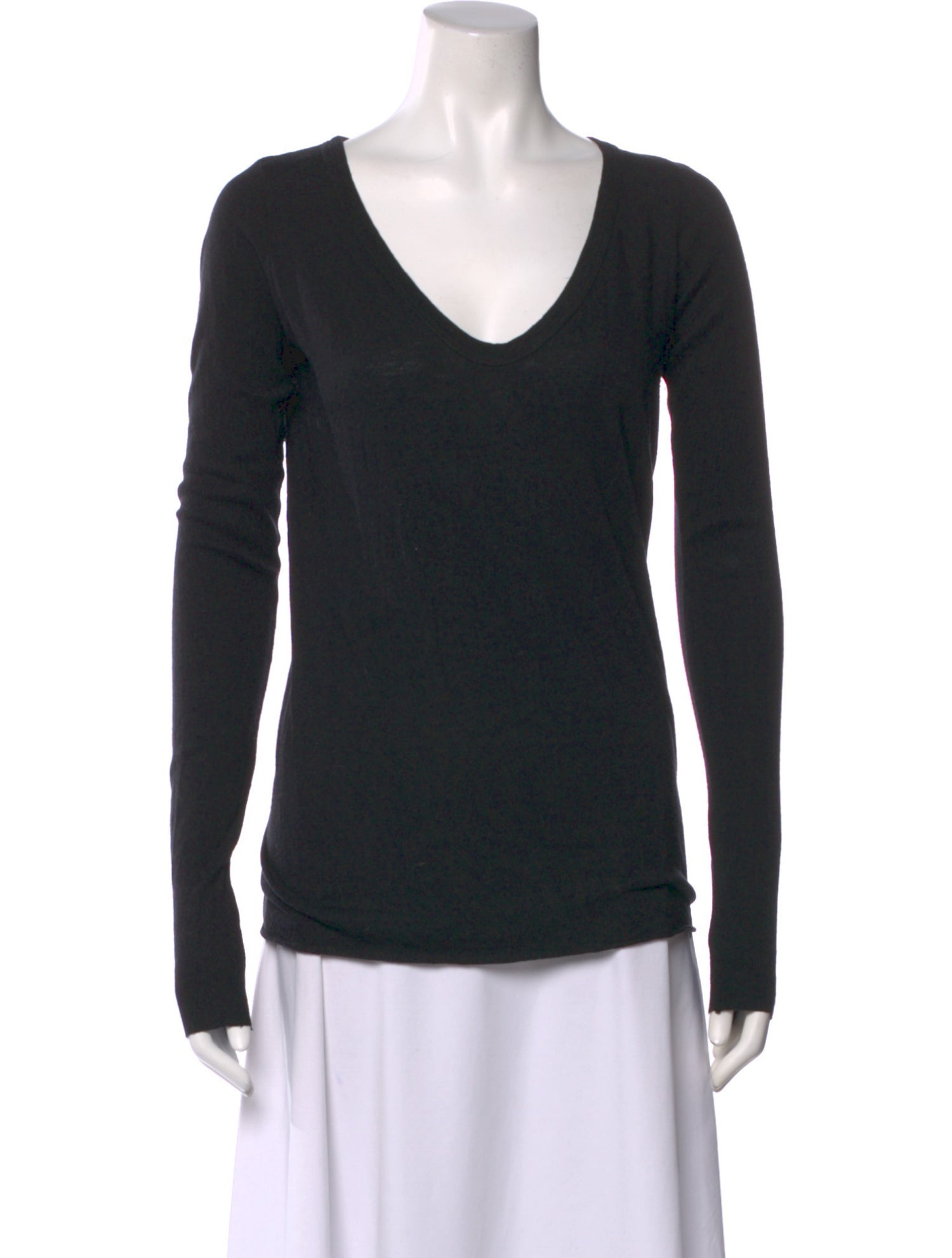 Rick Owens Wool V-Neck T-Shirt