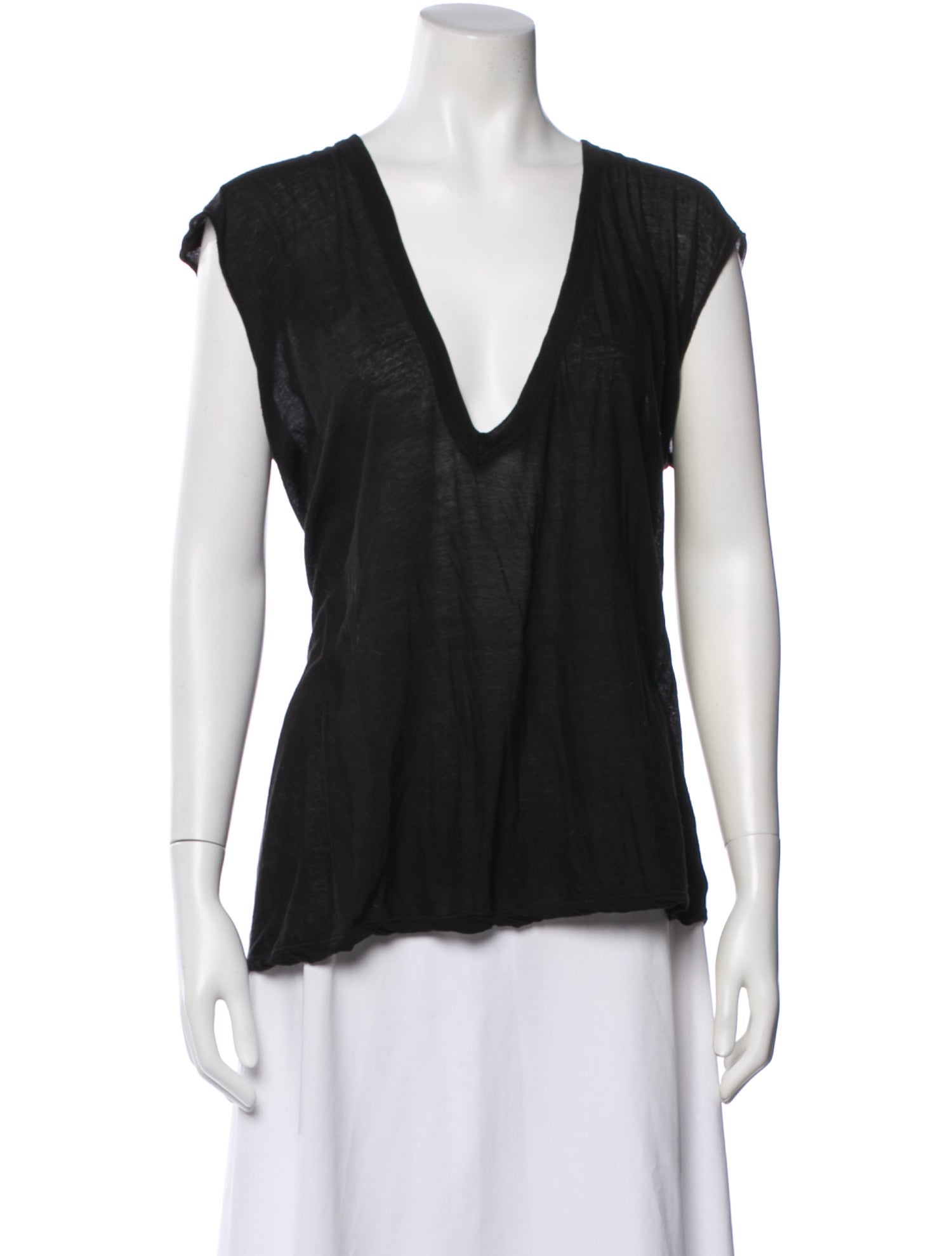 Rick Owens V-Neck Short Sleeve T-Shirt