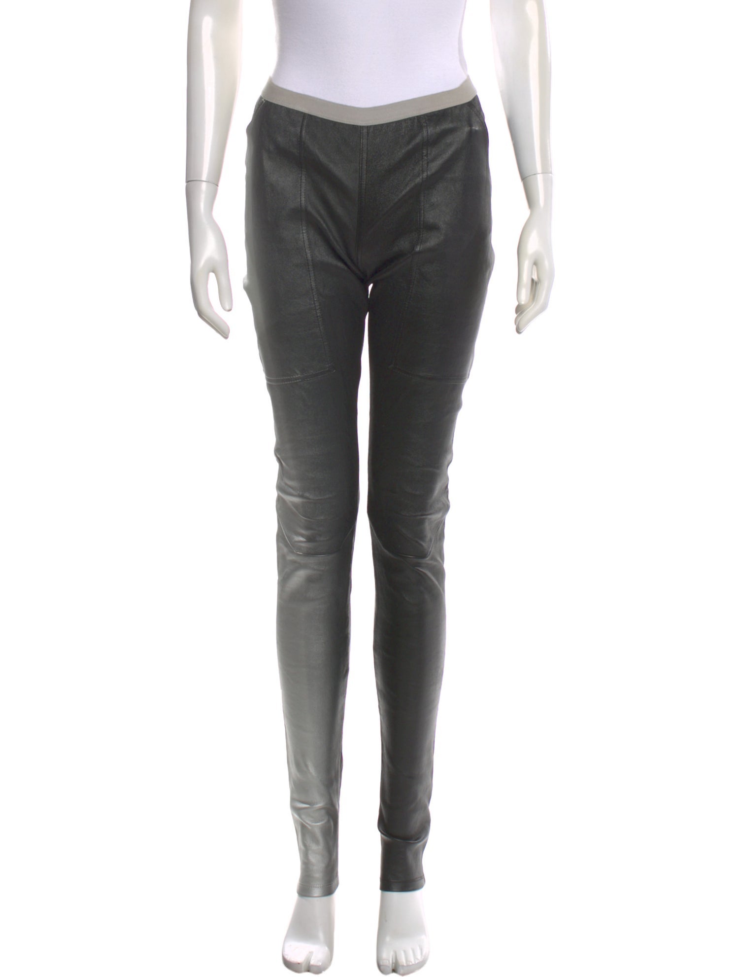 Rick Owens Lamb Leather Skinny Leg Pants