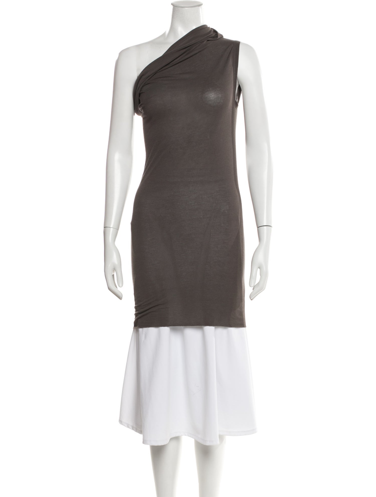 Rick Owens One-Shoulder Sleeveless Tunic
