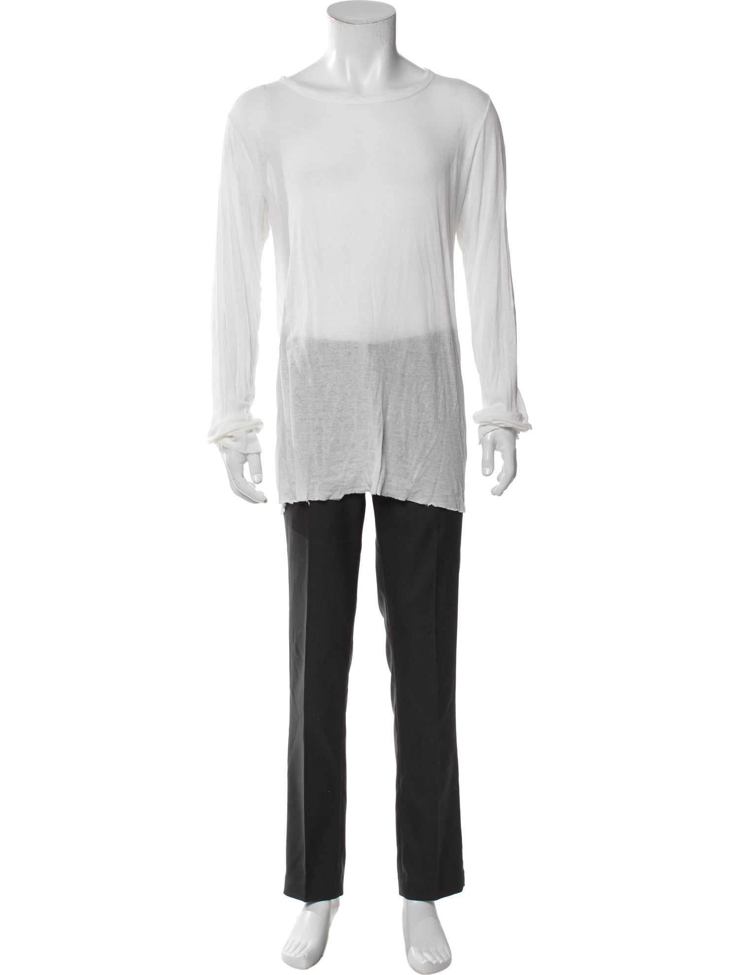 Rick Owens Scoop Neck Long Sleeve Henley