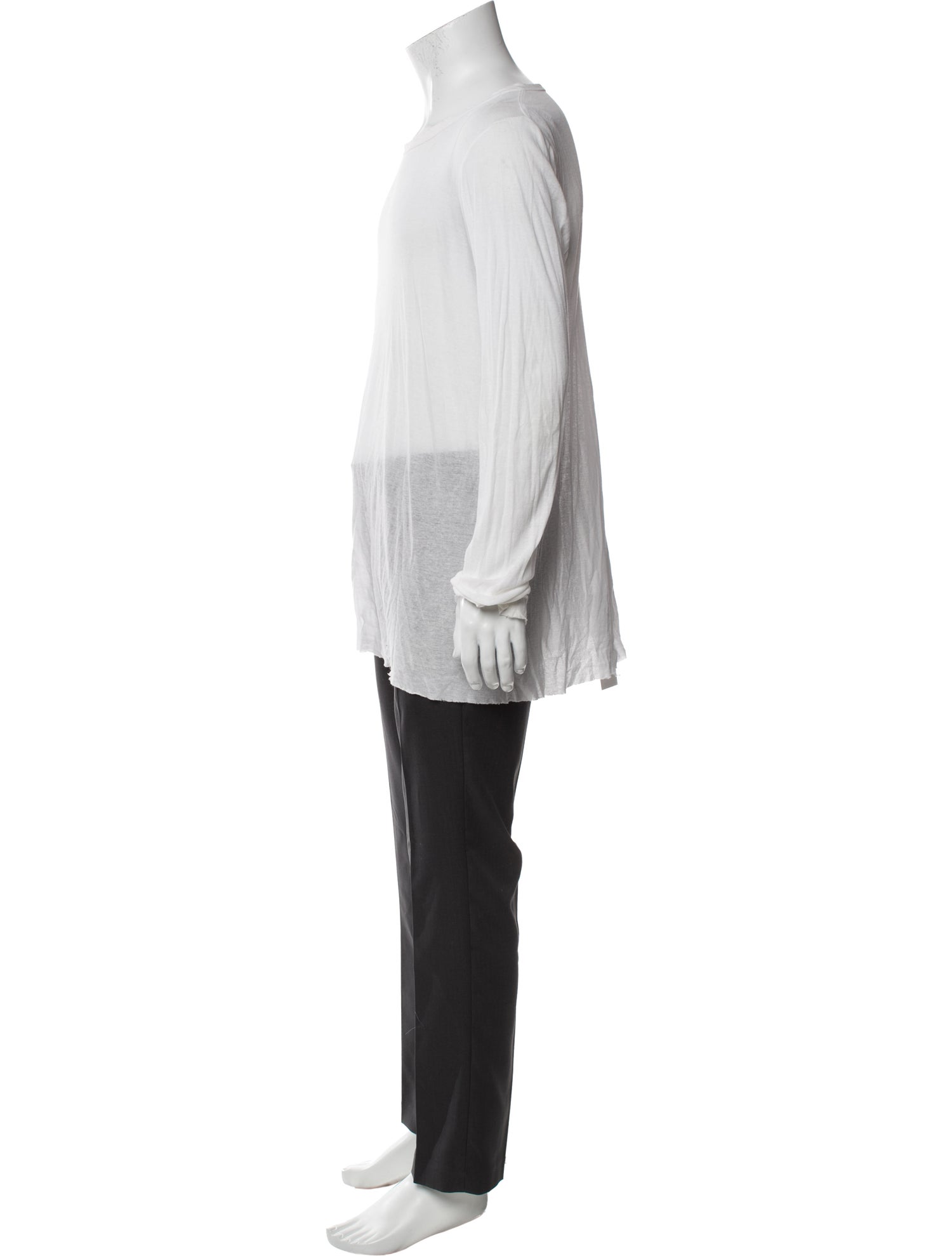 Rick Owens Scoop Neck Long Sleeve Henley