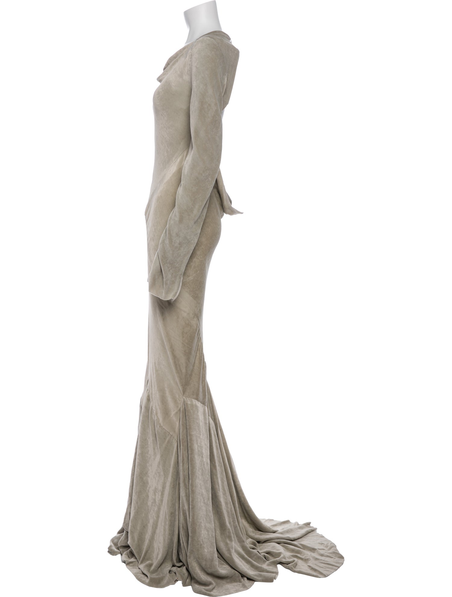 Rick Owens Cowl Neck Long Dress