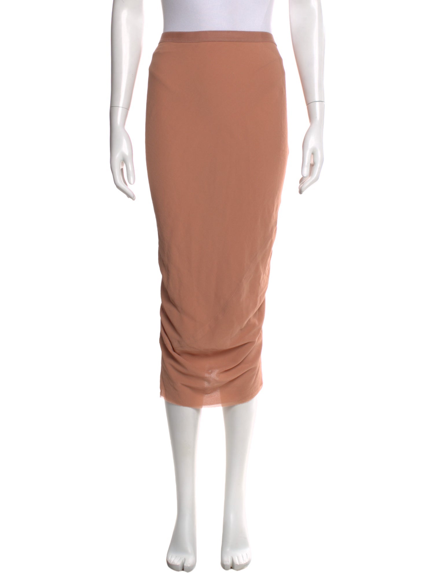 Rick Owens Silk Midi Length Skirt