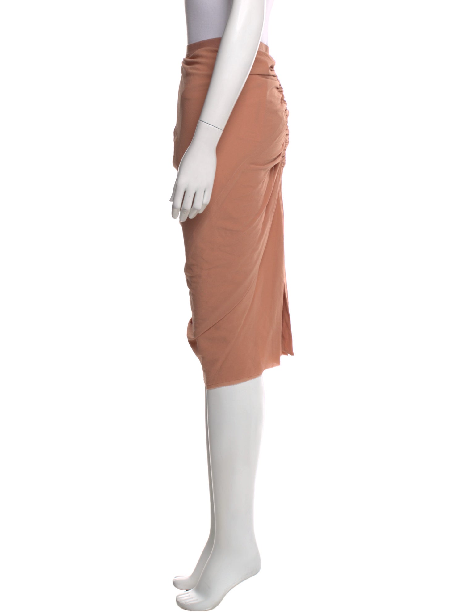 Rick Owens Silk Midi Length Skirt