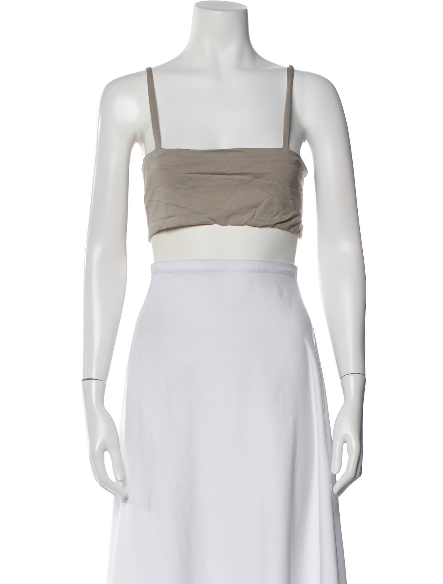Rick Owens Square Neckline Sleeveless Crop Top