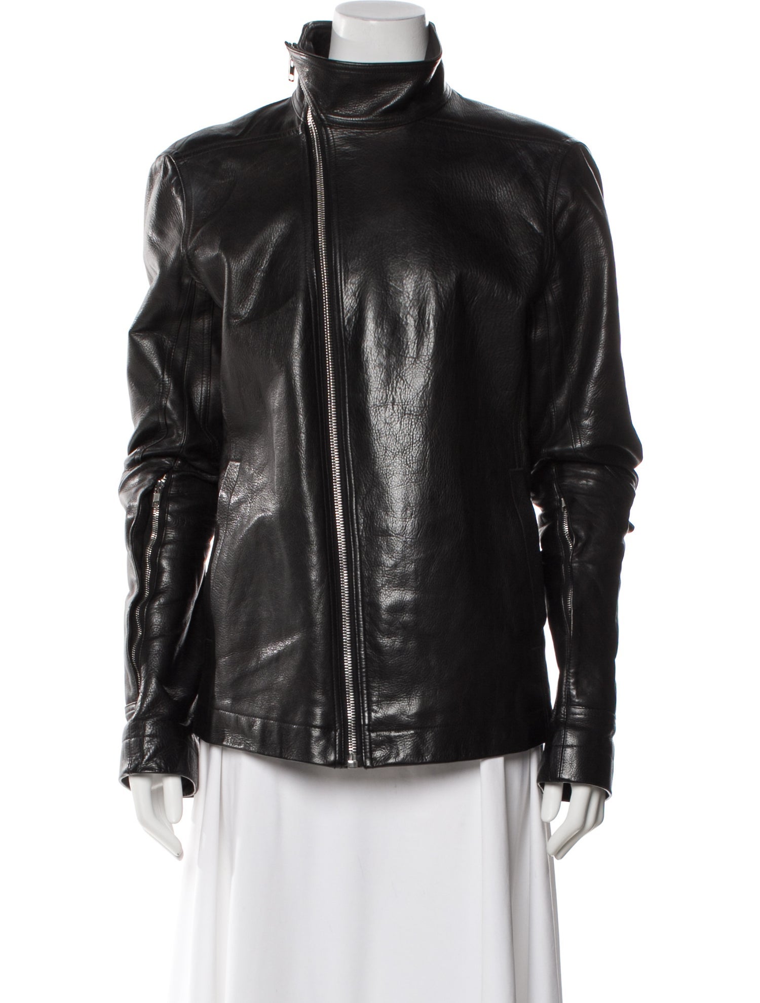 Rick Owens Calf Leather Biker Jacket