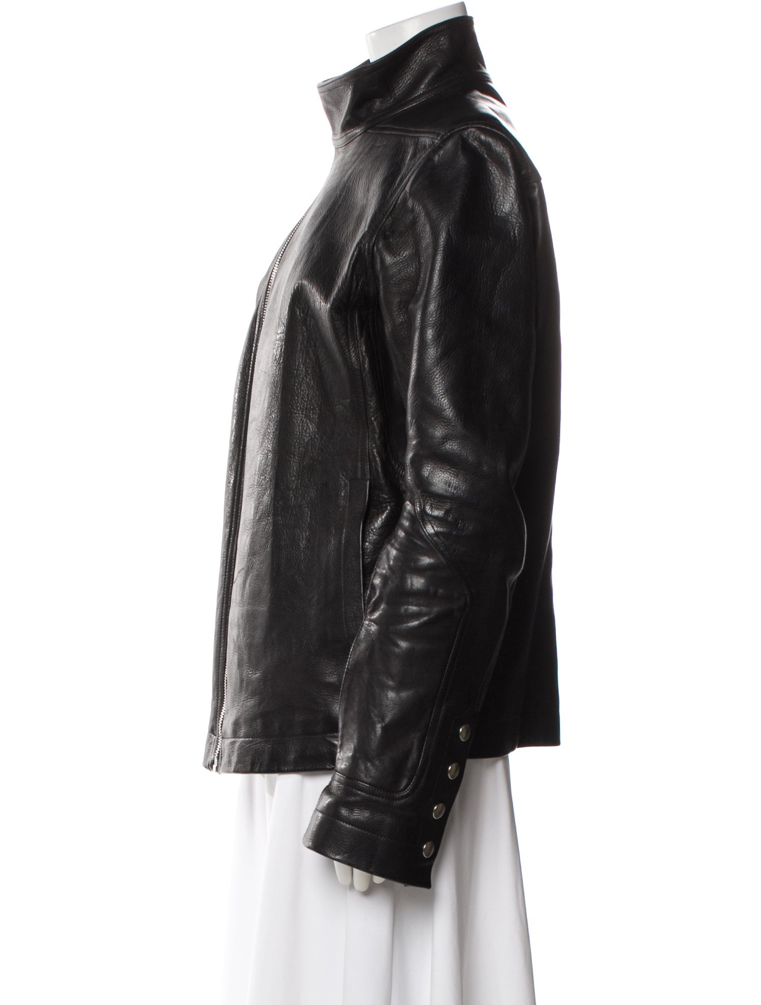 Rick Owens Calf Leather Biker Jacket