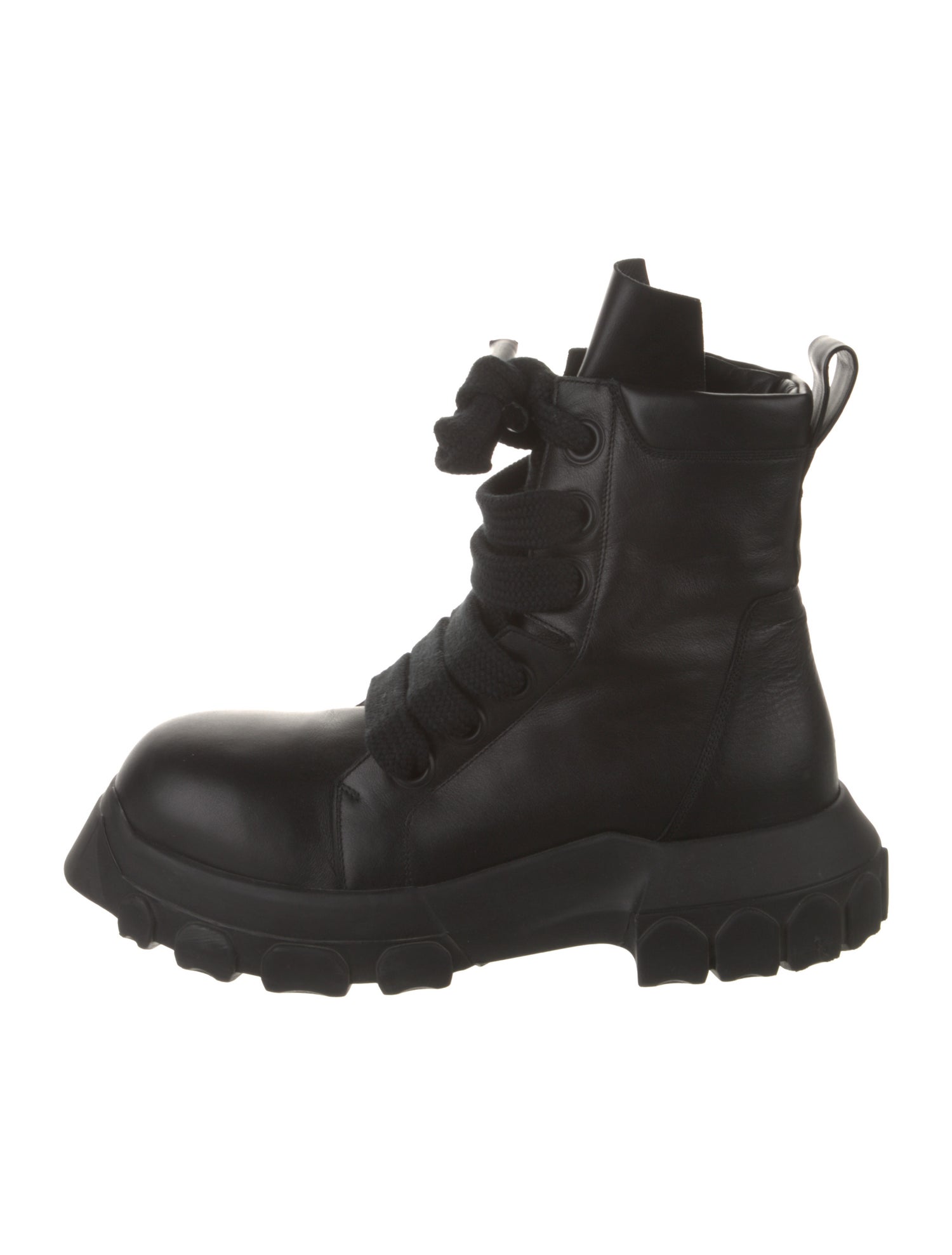 Rick Owens Leather Combat Boots