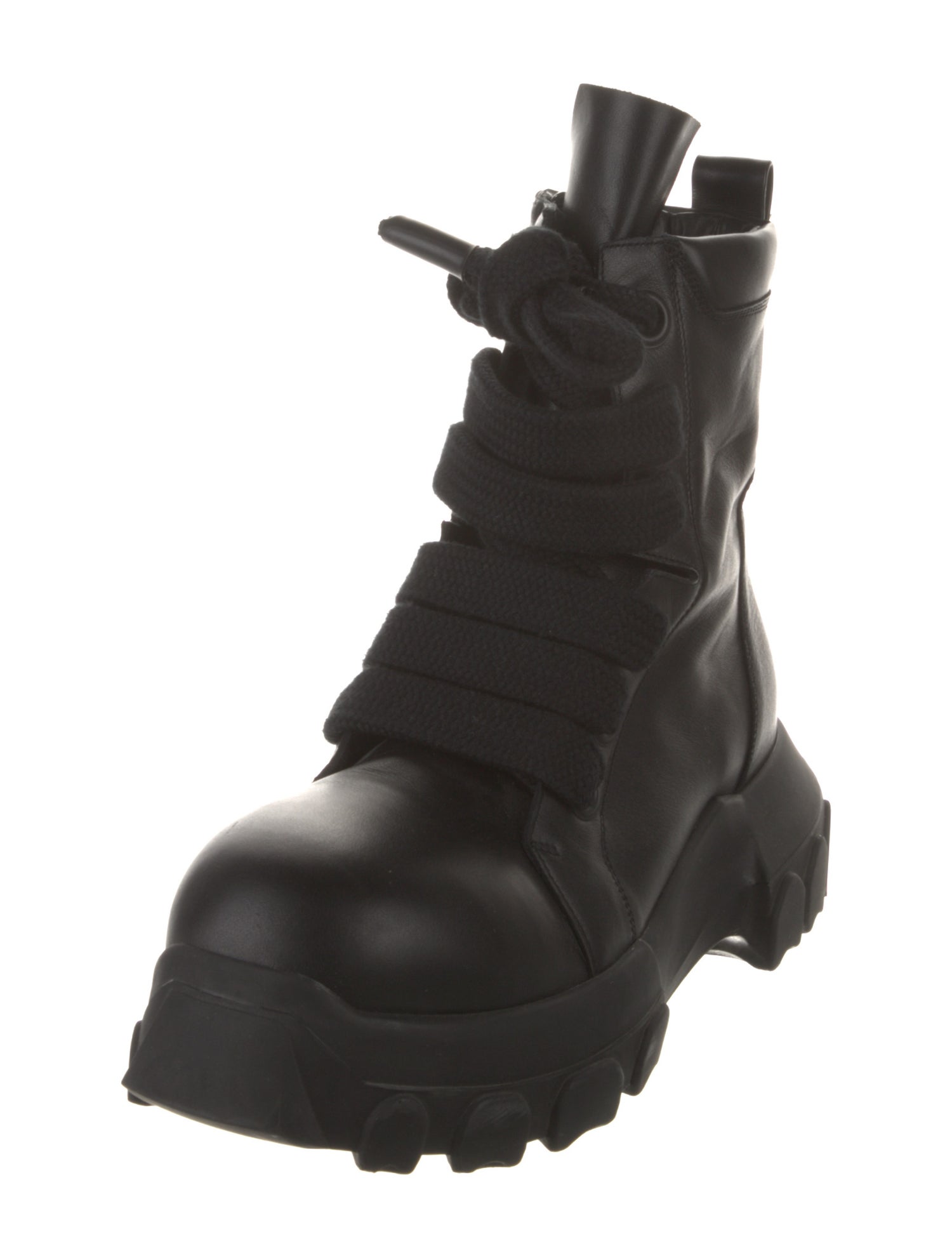 Rick Owens Leather Combat Boots