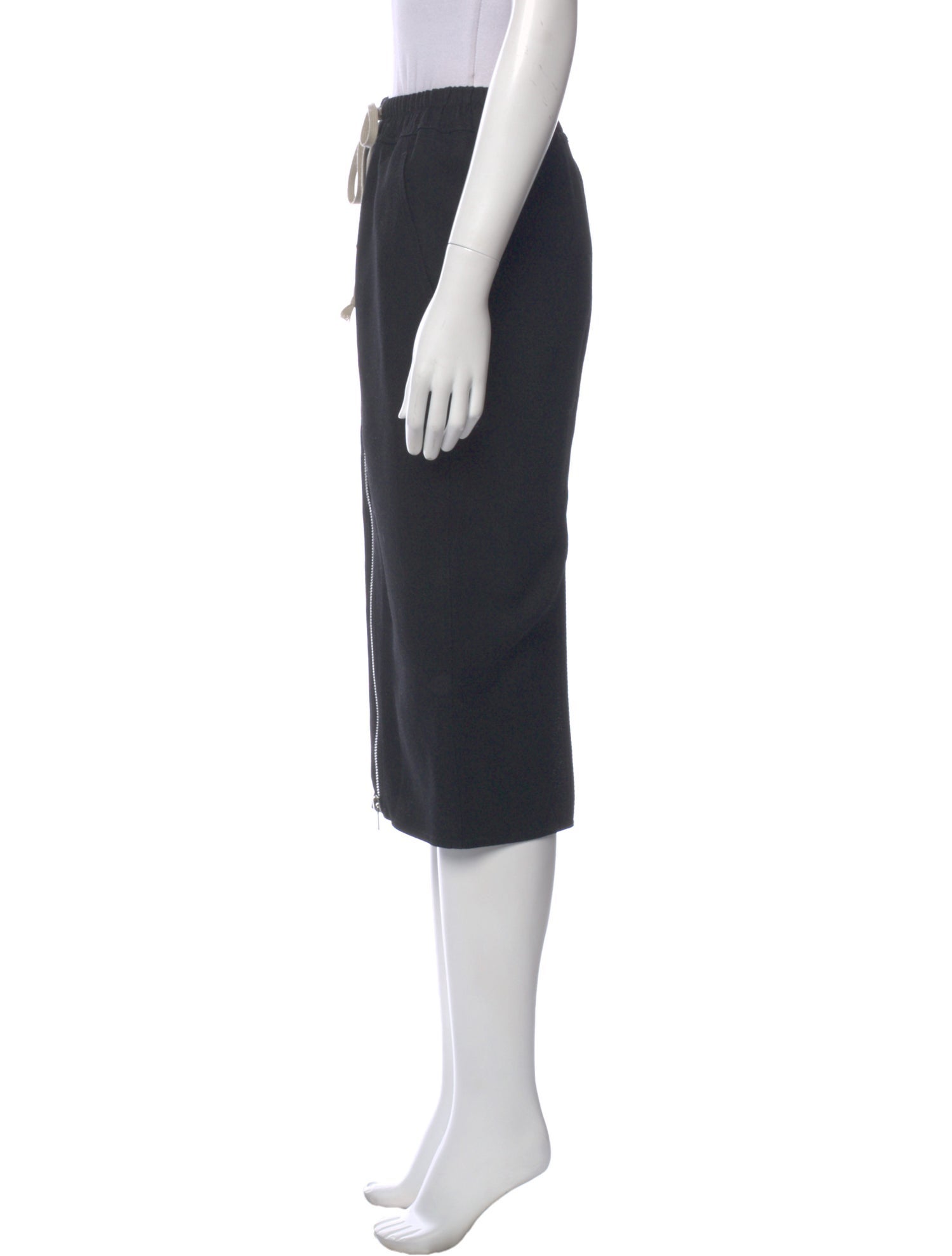 Rick Owens Wool Midi Length Skirt