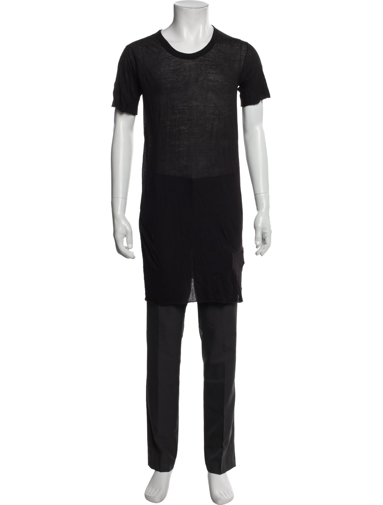 Rick Owens Scoop Neck Short Sleeve T-Shirt
