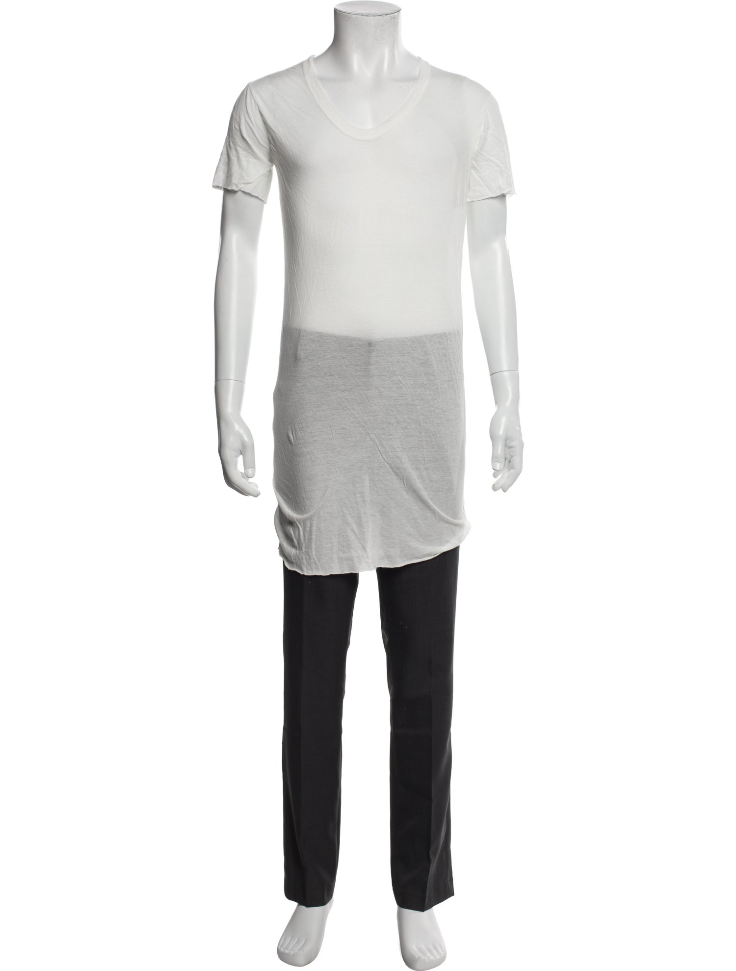Rick Owens Scoop Neck Short Sleeve T-Shirt