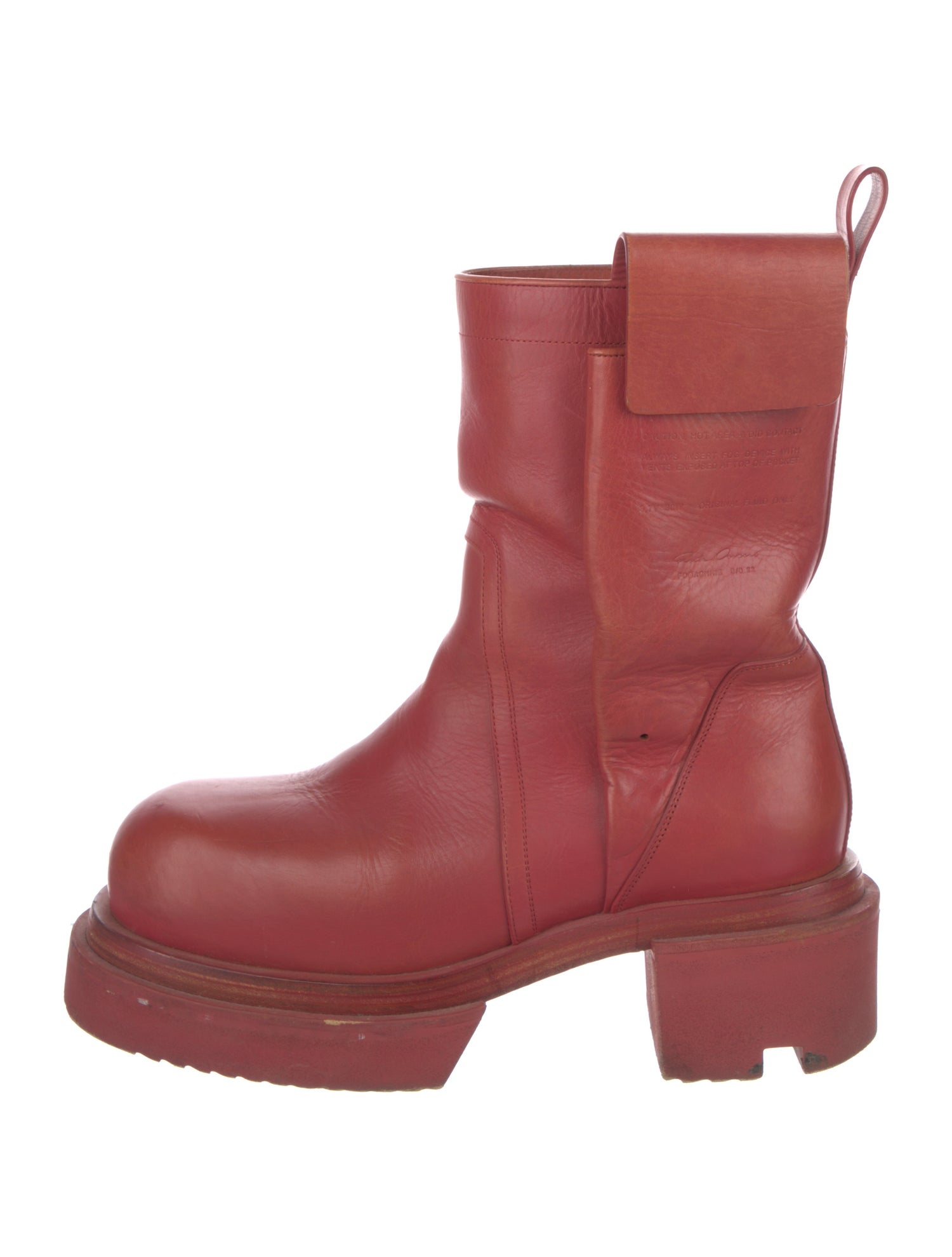 Rick Owens Leather Boots