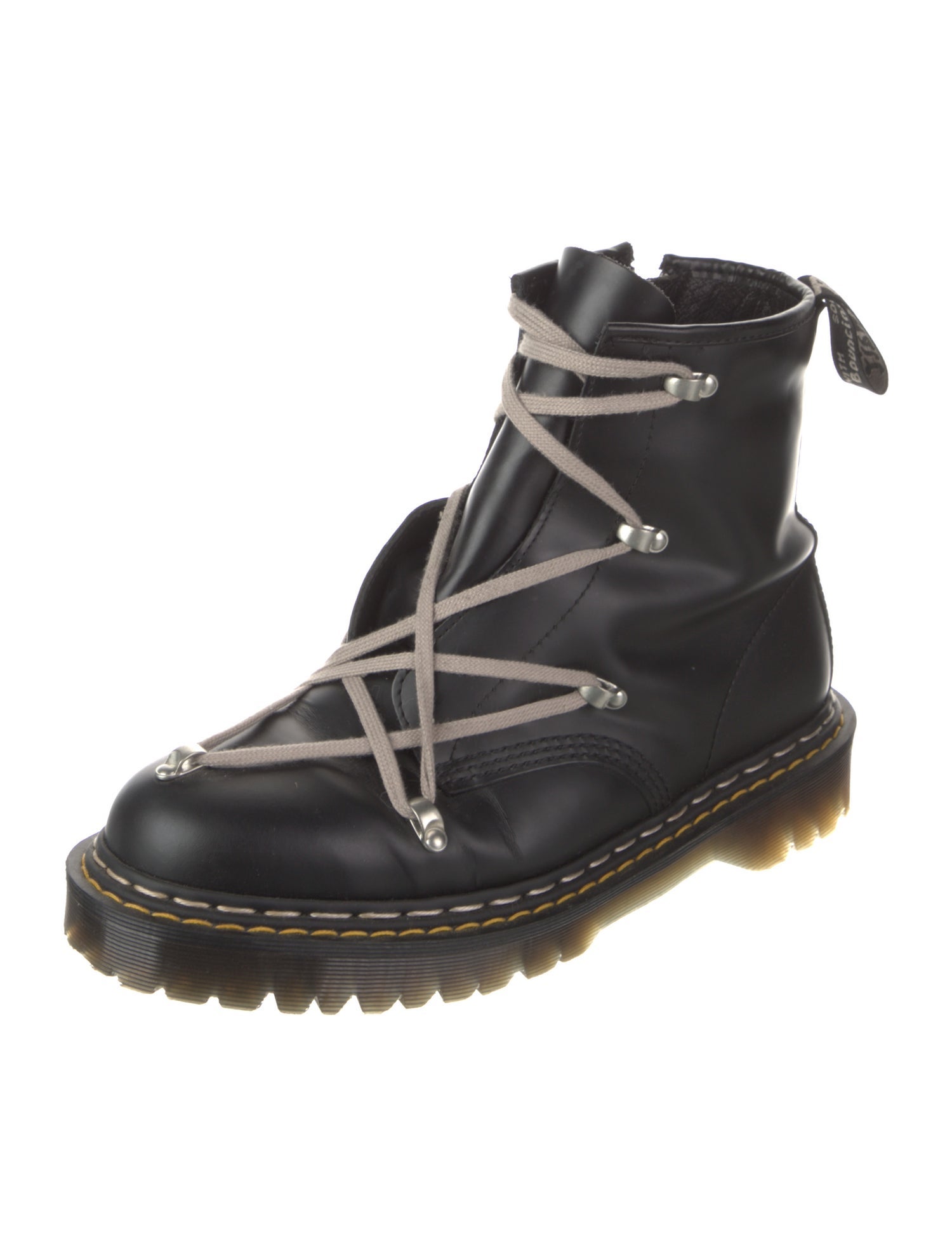 Rick Owens Leather Combat Boots