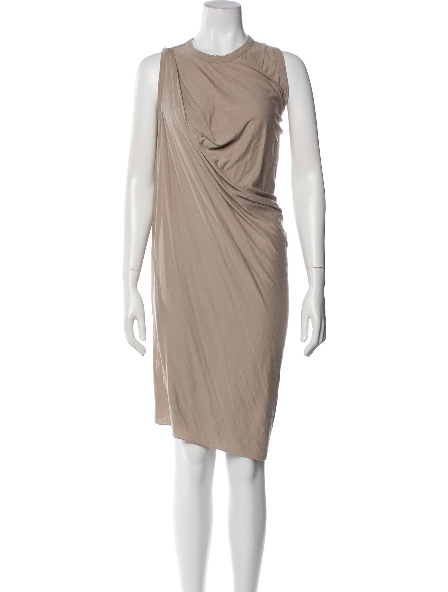 Rick Owens Lilies Crew Neck Midi Length Dress