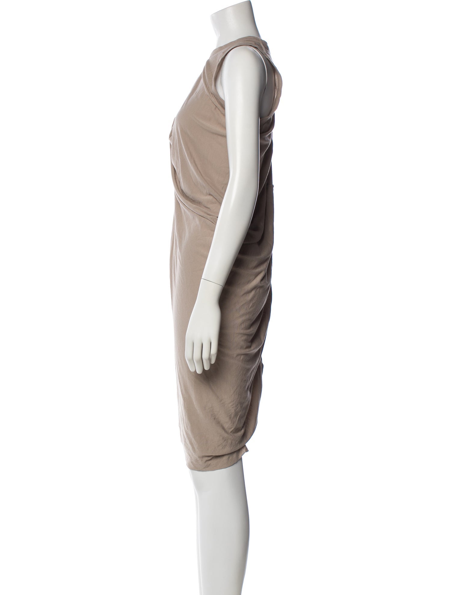 Rick Owens Lilies Crew Neck Midi Length Dress