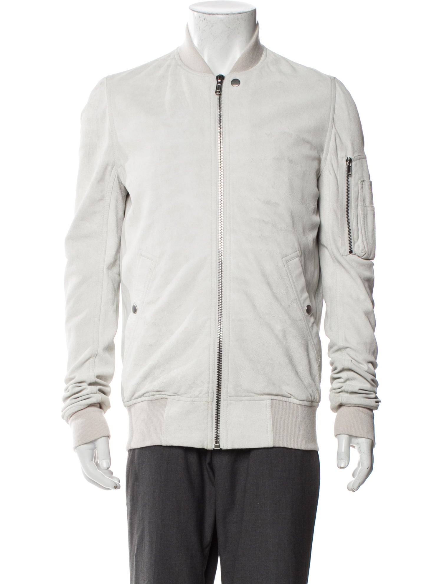 Rick Owens Lamb Leather Bomber Jacket