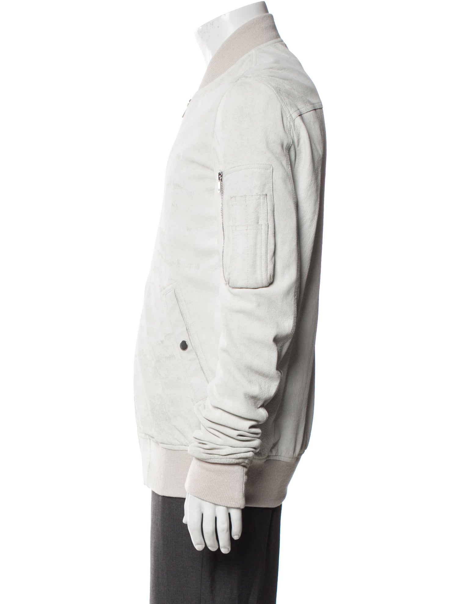 Rick Owens Lamb Leather Bomber Jacket