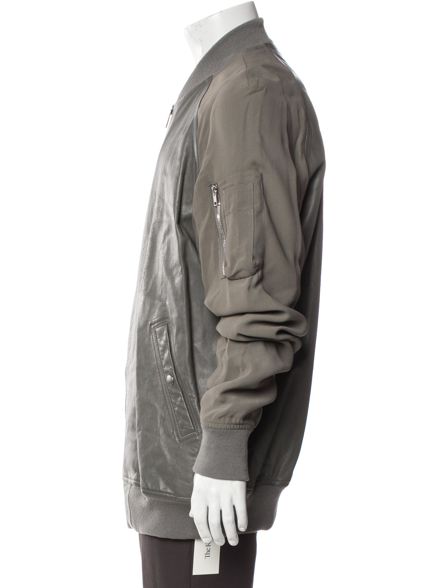 Rick Owens Leather Bomber Jacket