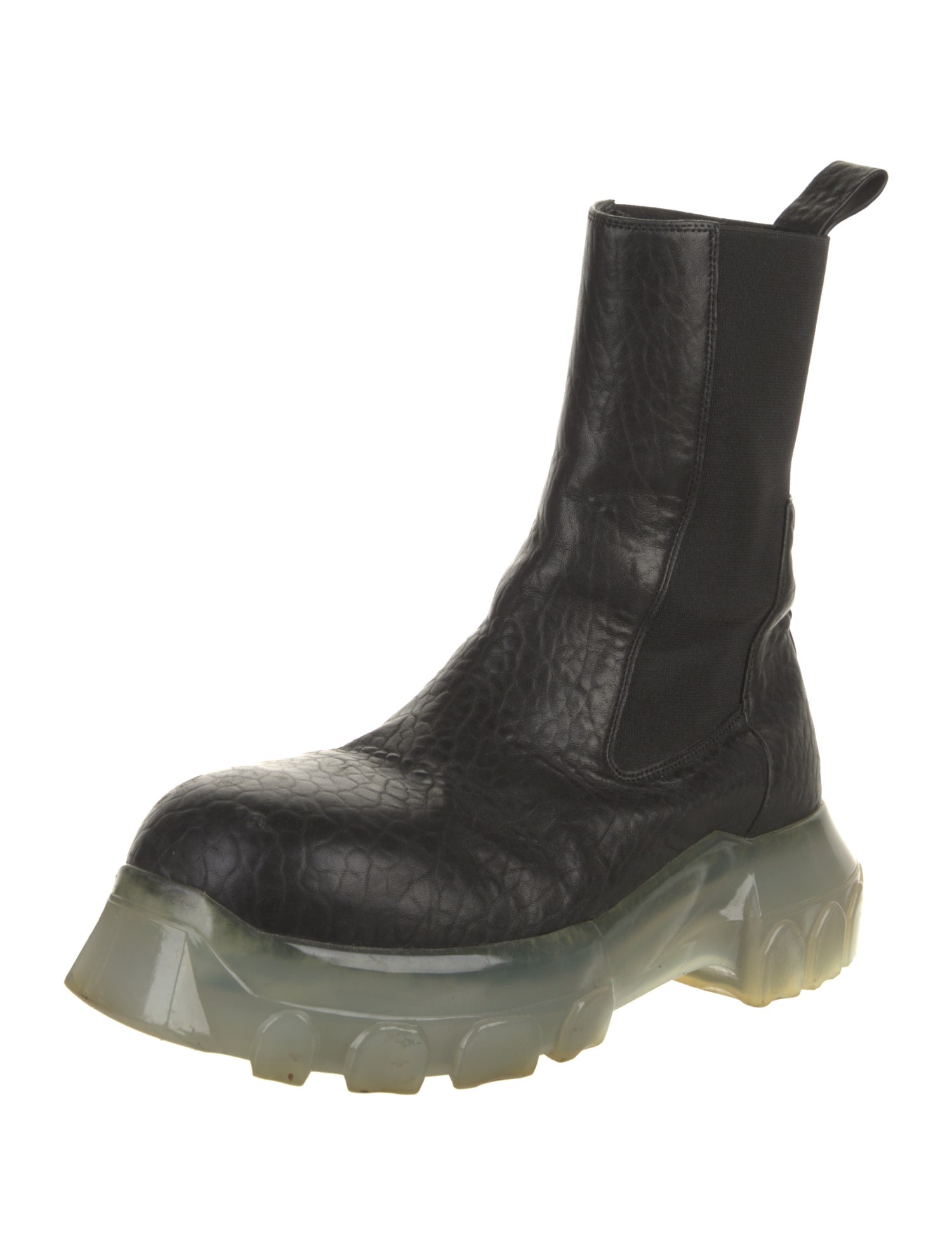 Rick Owens Leather Chelsea Boots