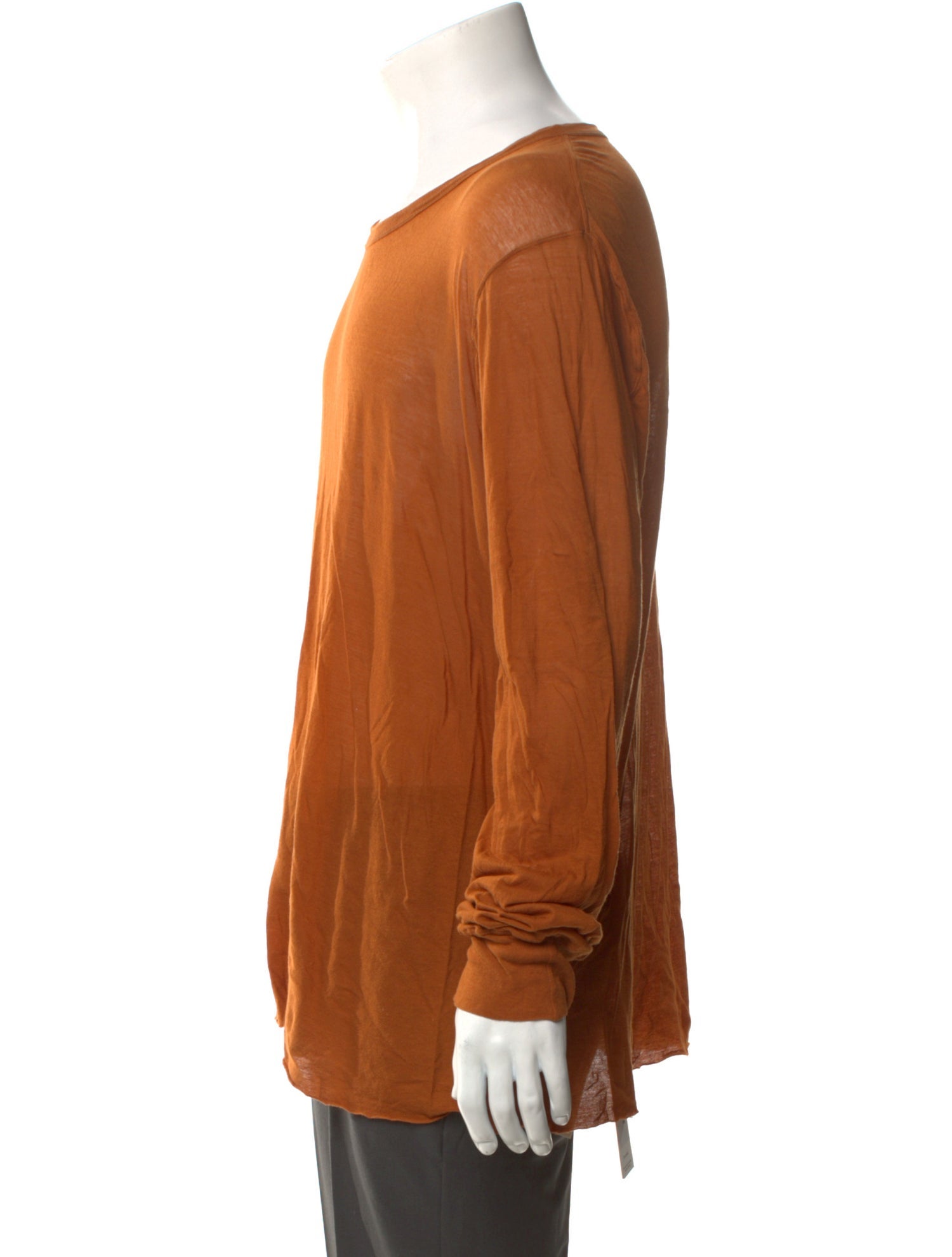 Rick Owens Crew Neck Long Sleeve T-Shirt