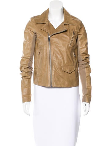 Rick Owens Zip-Accented Biker Jacket