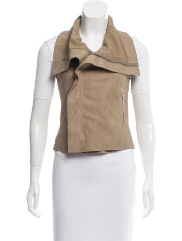 Rick Owens Leather Asymmetrical Vest