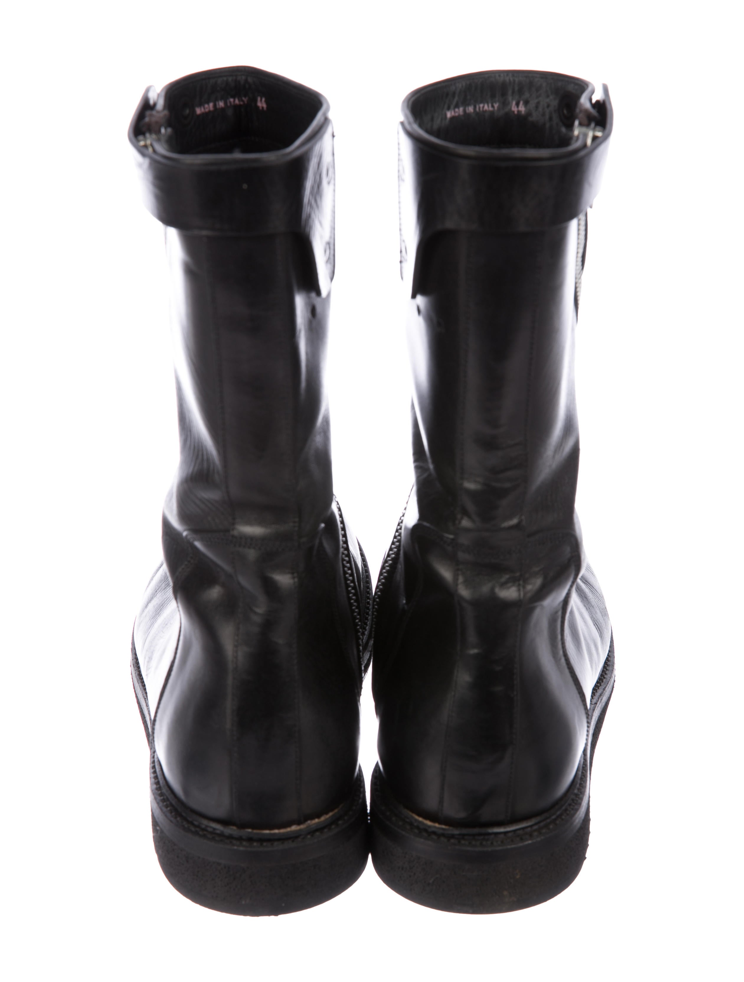 Rick Owens Spiral Zip Creeper Boots - Black Boots, Shoes
