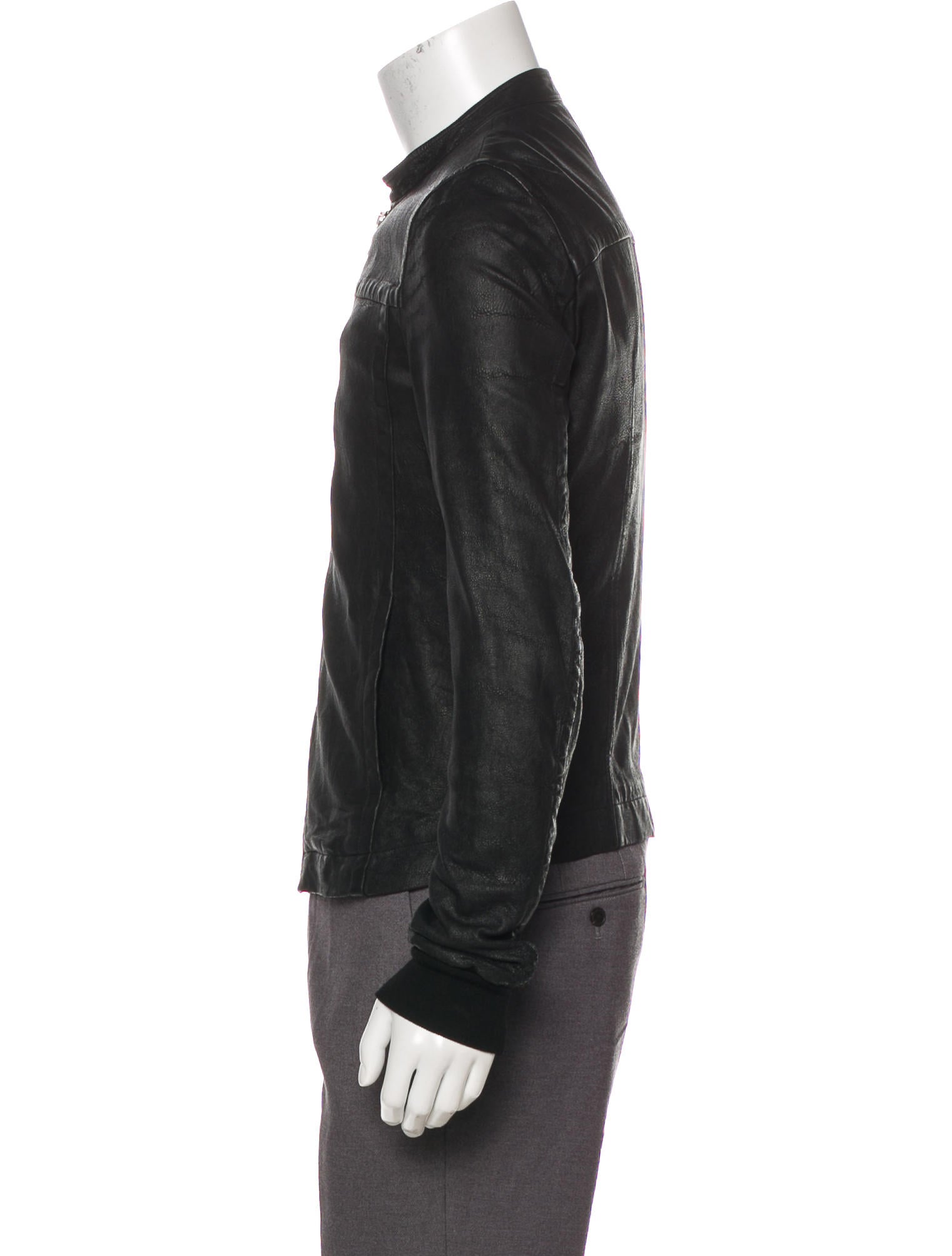 ジャケット・アウター Rick Owens intarsia leather jacket RICK OWENS - Mid 2000's Glittery Intarsia leather jacket – L'OBSCUR