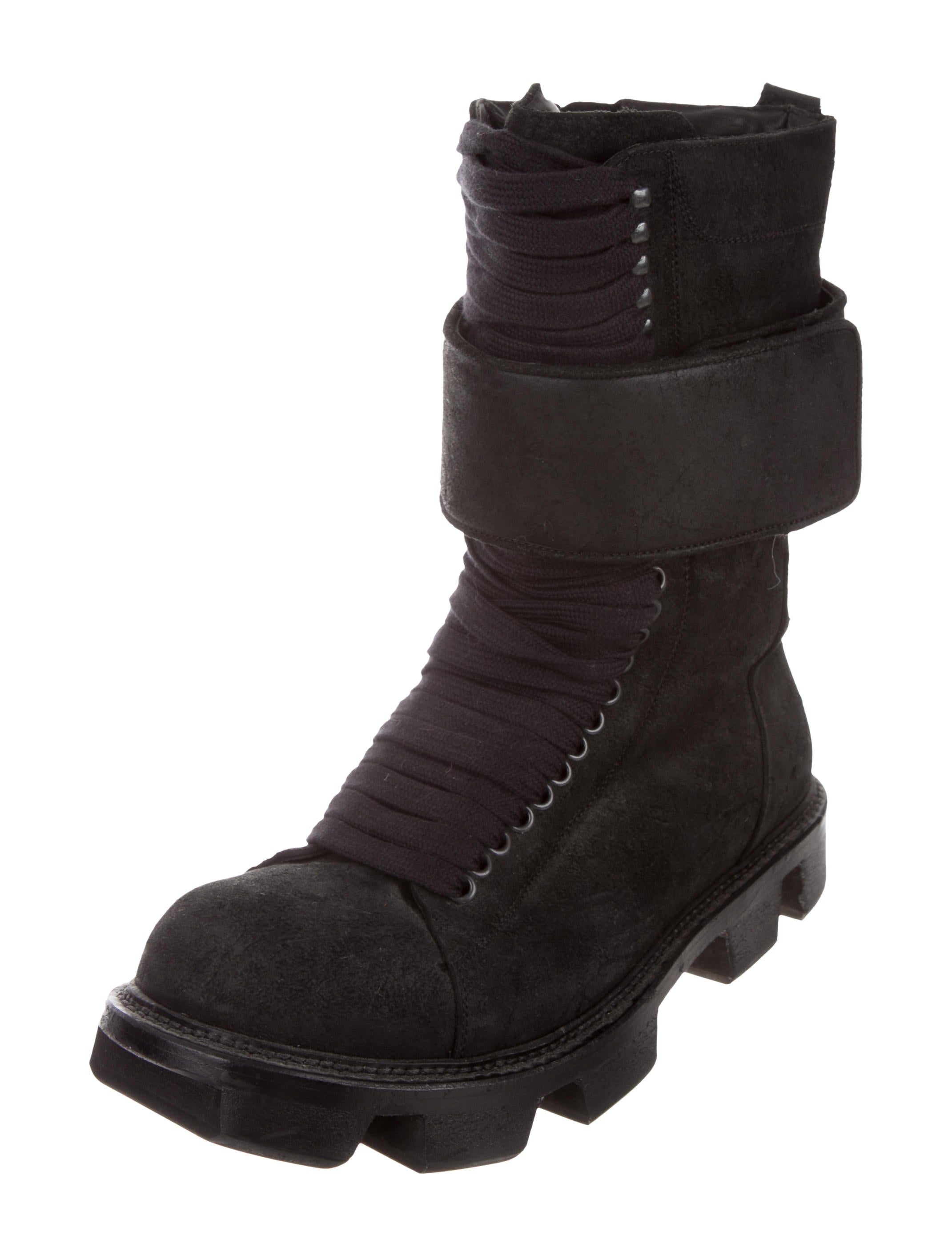 Rick Owens Off-the-Runway Plinth Blistered Boots - Black Boots