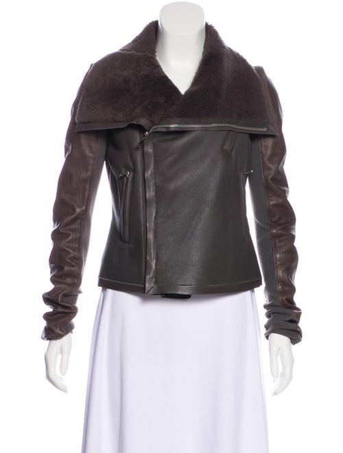 Rick Owens Asymmetrical Shearling Jacket