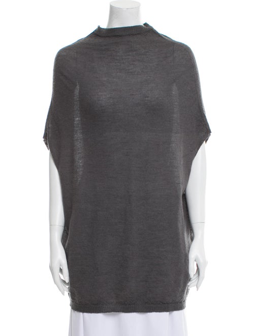 Rick Owens Sleeveless Alpaca Tunic Petrol