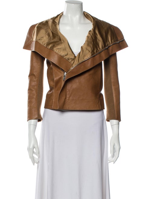 Rick Owens Biker Jacket Brown
