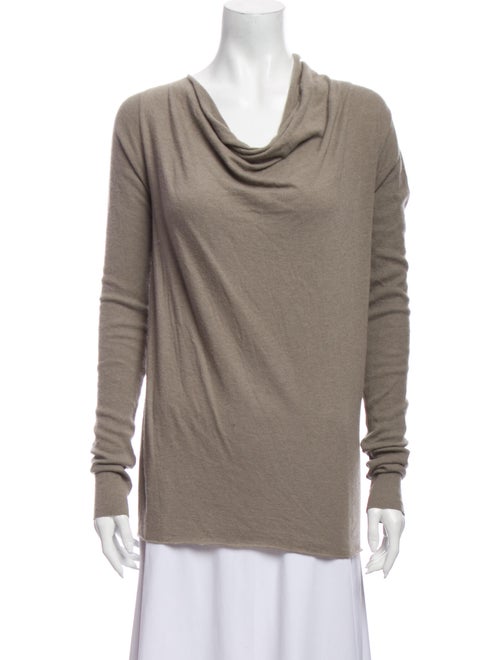 Rick Owens Cowl Neck Sweater Grey