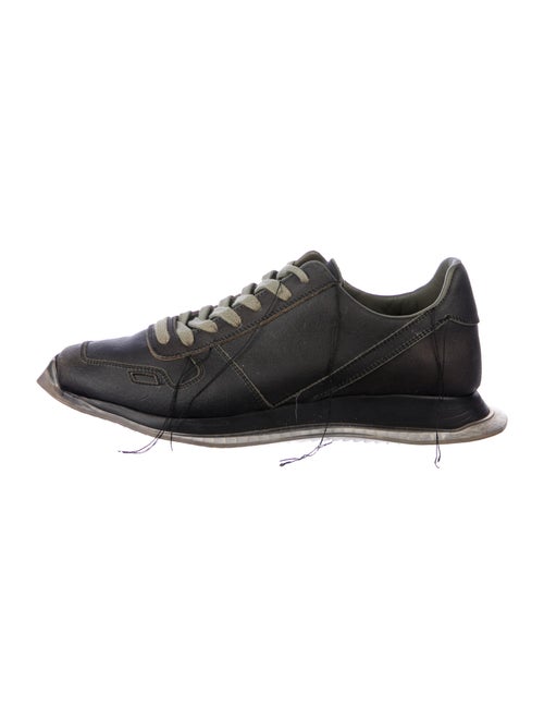 Rick Owens Leather Athletic Sneakers Black