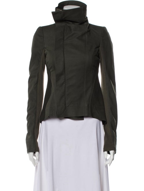 Rick Owens Leather Jacket Green