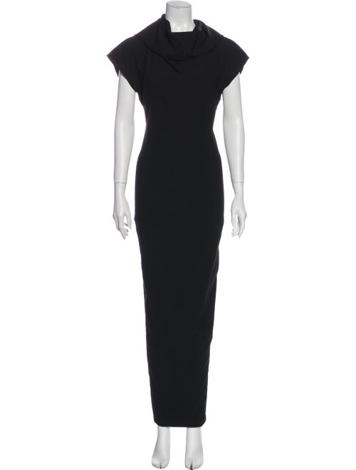 Rick Owens Turtleneck Long Dress Black