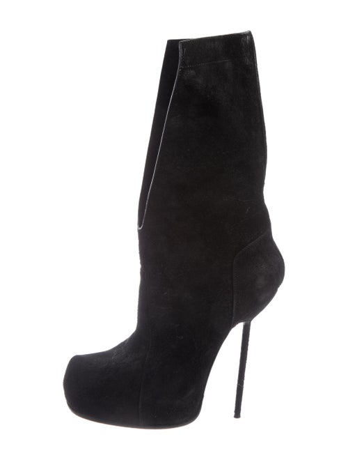 Rick Owens Suede Boots Black