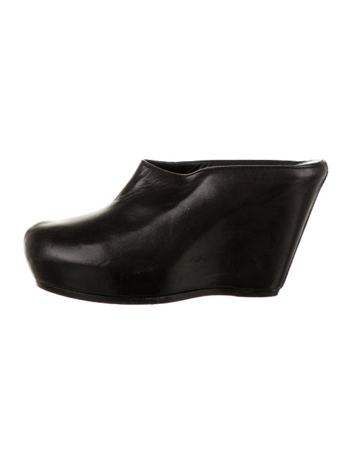 Rick Owens Leather Mules Black