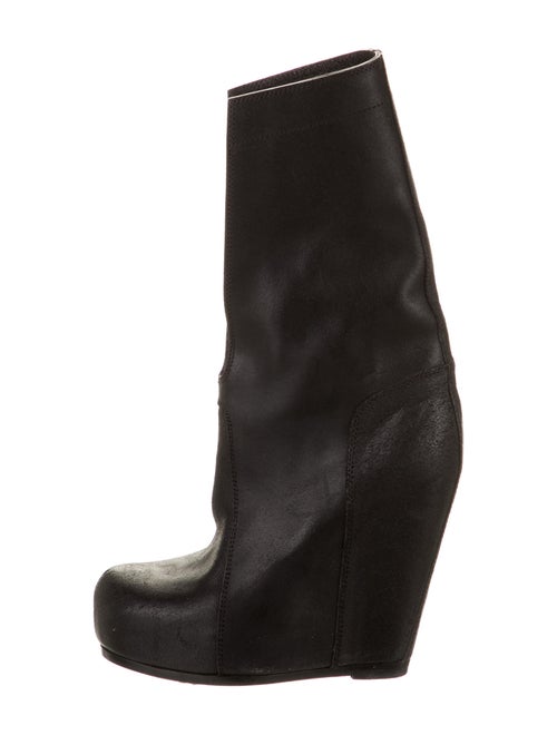 Rick Owens Leather Boots Black