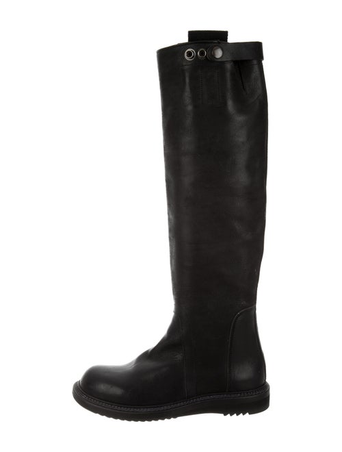Rick Owens Leather Boots Black